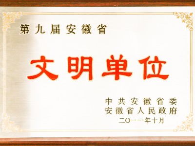 第九屆安徽省文明單位