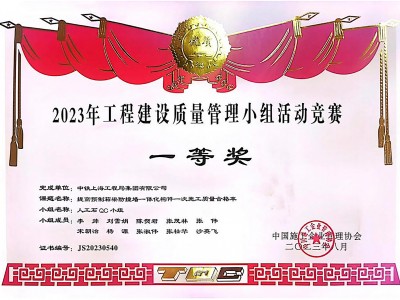 2023工程建設質(zhì)量管理小組活動病競賽一等獎